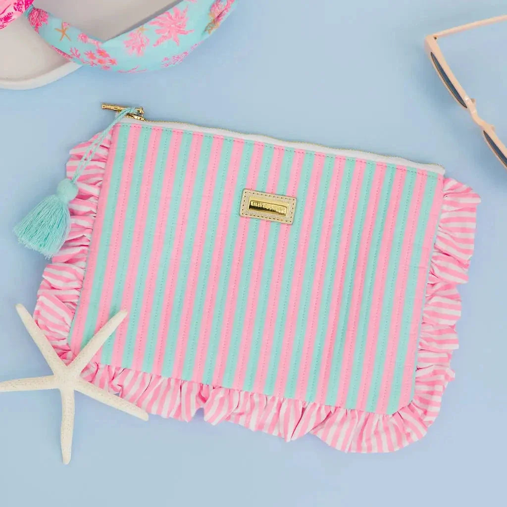 Lilly Pulitzer® Ruffle Pouch, Stripe