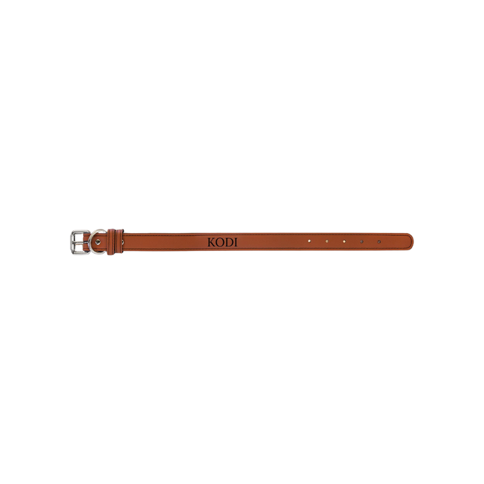 Custom Engraved Faux Leather Pet Collar