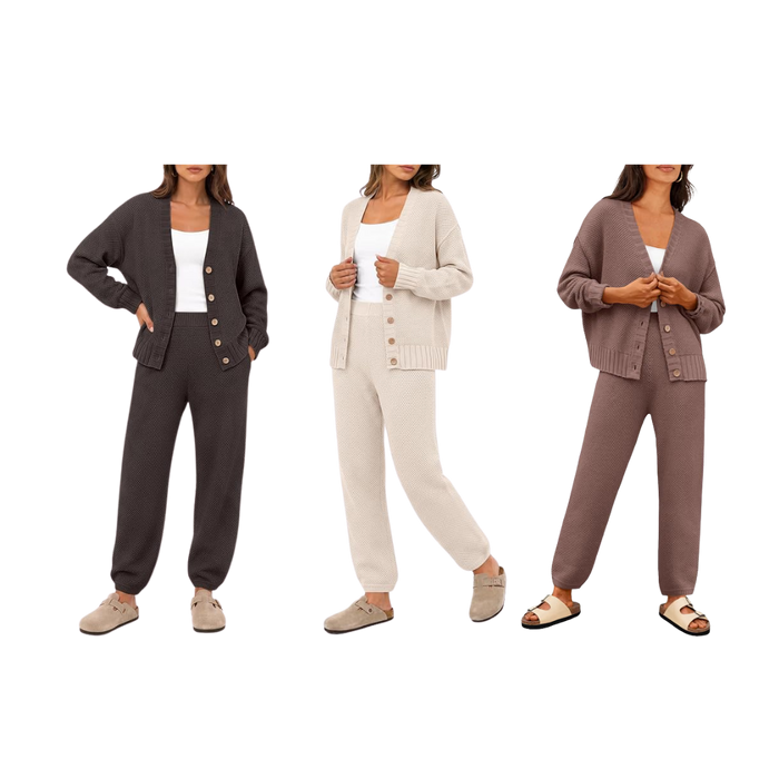 2 Piece Sweater Matching Lounge Set