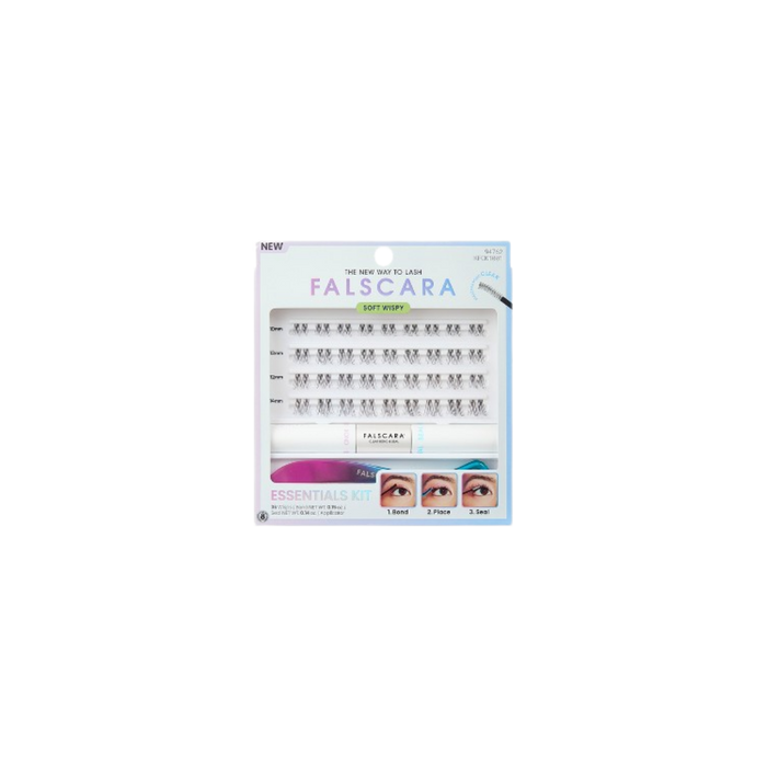 Falscara Essentials Lash Extension Kit - Soft Wispy Lash Clusters - 38ct