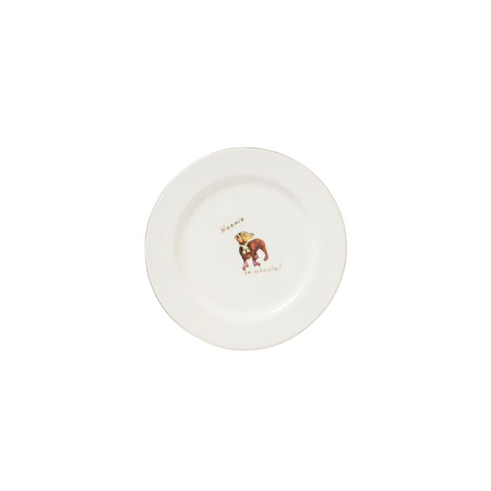 Ashe 24k Gold Accent Stoneware Dessert Plate