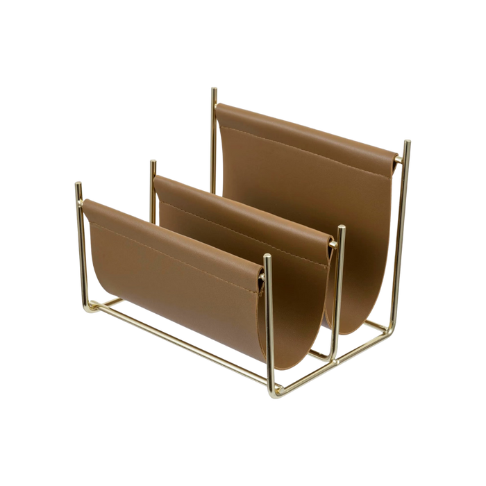 Deluxe Brass & Leather Mail Sorter