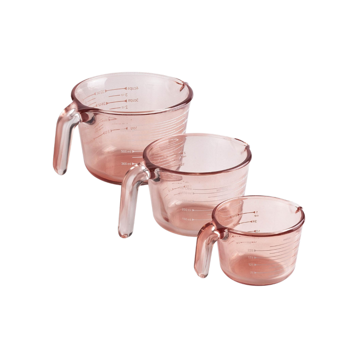 Pink Glass Measuring Cups