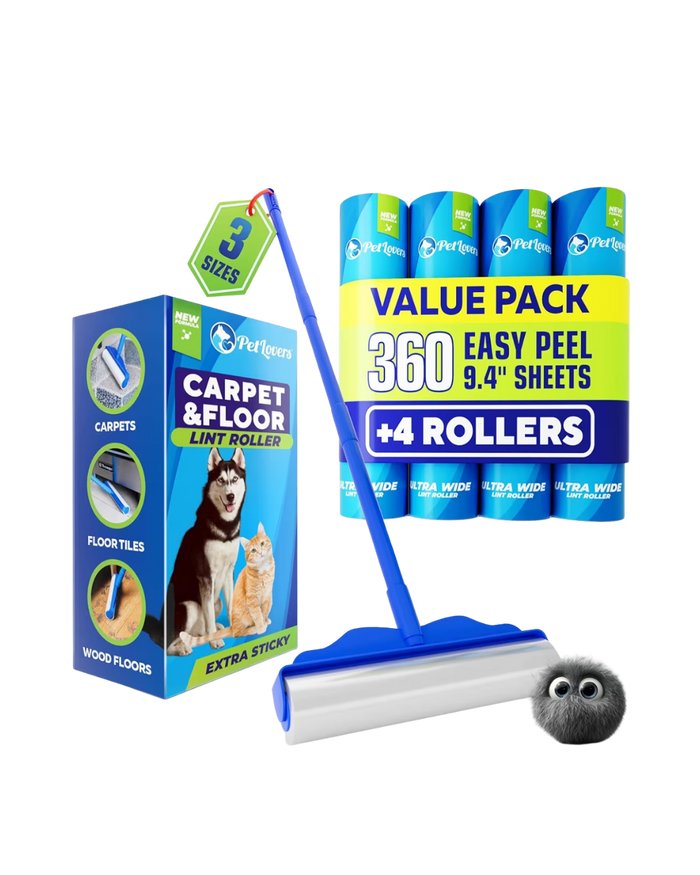 PetLovers Large Lint Roller with 3 Refills
