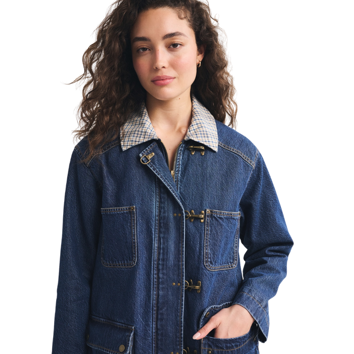 Mid-Length Denim Barn Jacket