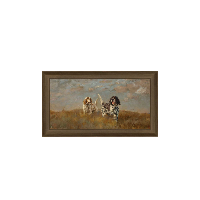 Two Hilltop Setters by Percival Rousseau Wall Art