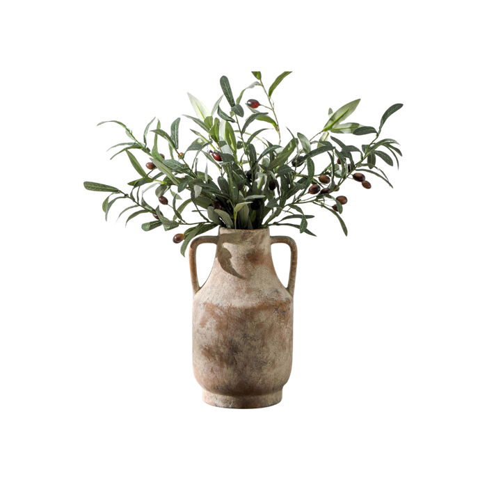 11in Ceramic Flower Vase with Handles