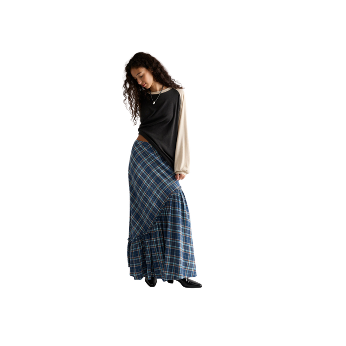 Emberwood Flannel Maxi Skirt