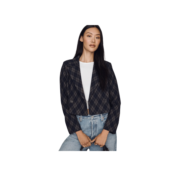 Avec Les Filles Cropped Knit Blazer