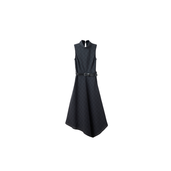 Check Belt Dress