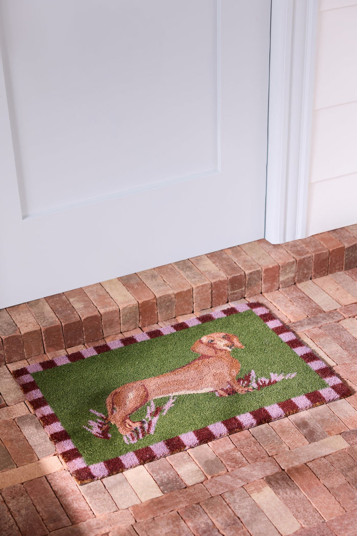 Portobello Dog Coir Printed Doormat