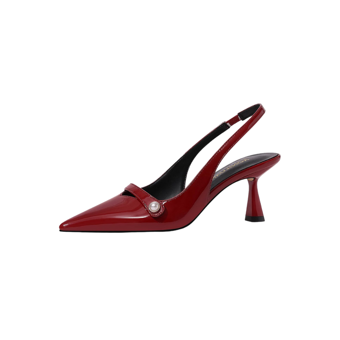 Kitten Heels Slingback Low Heel Pumps