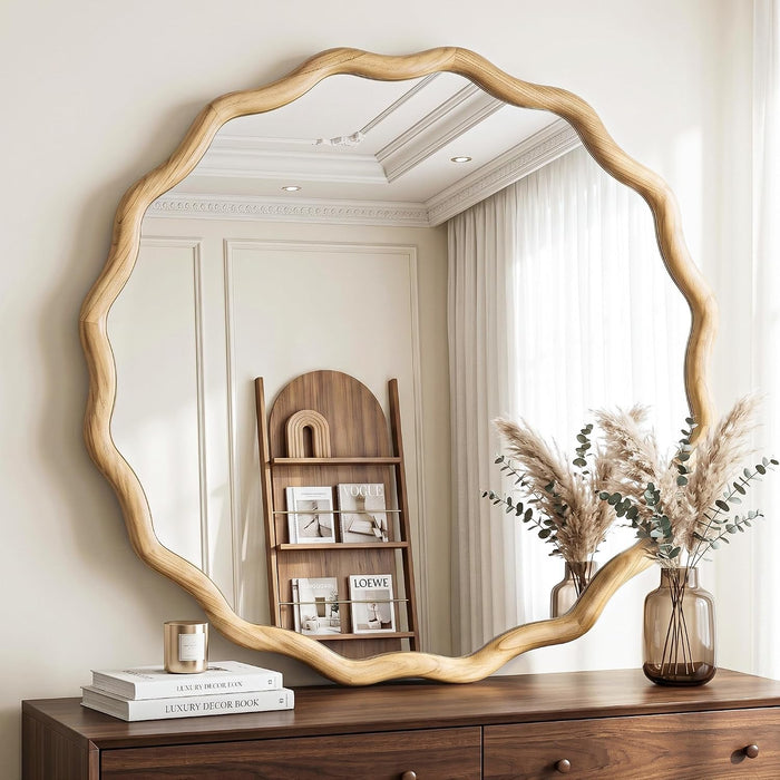 Wavy Circle Mirror