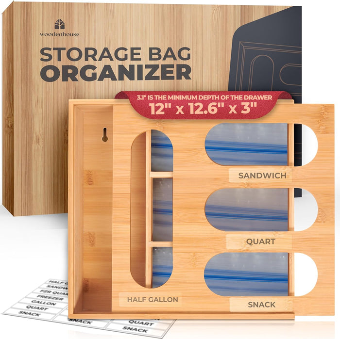 Bamboo Storage Bag Organizer