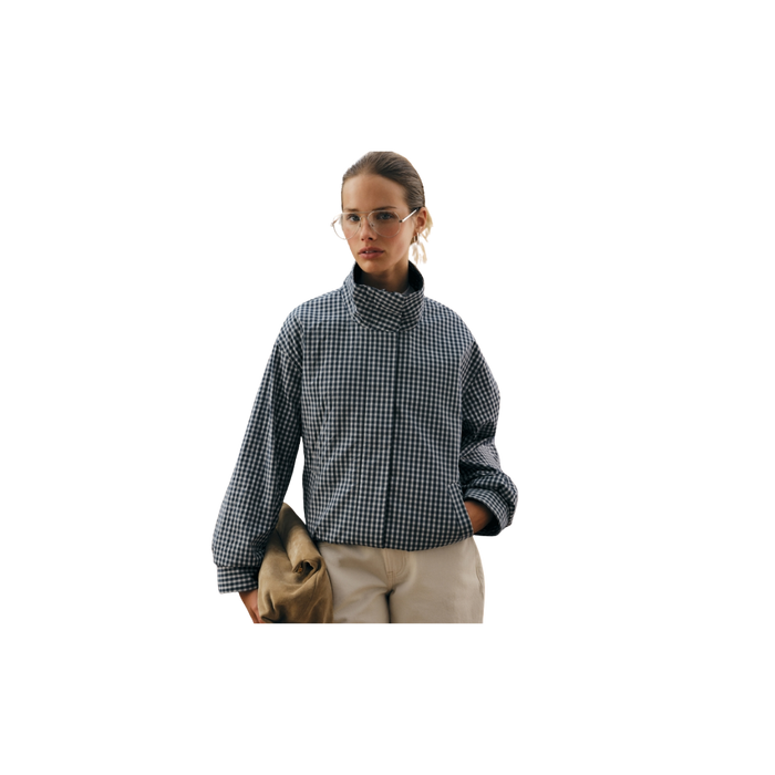 Cotton Mock Neck Jacket