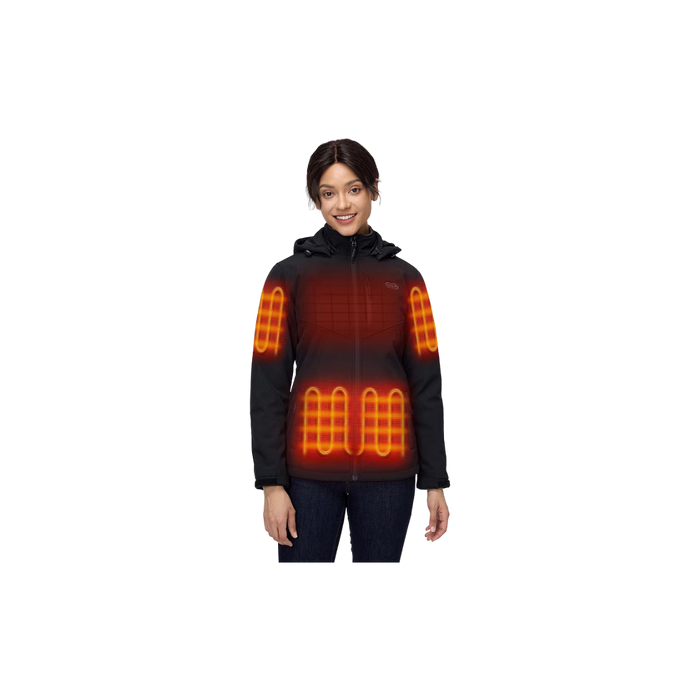 ORORO Women's Dual Control Heated Jacket with Sleeve Heating, 5 Heat Zones