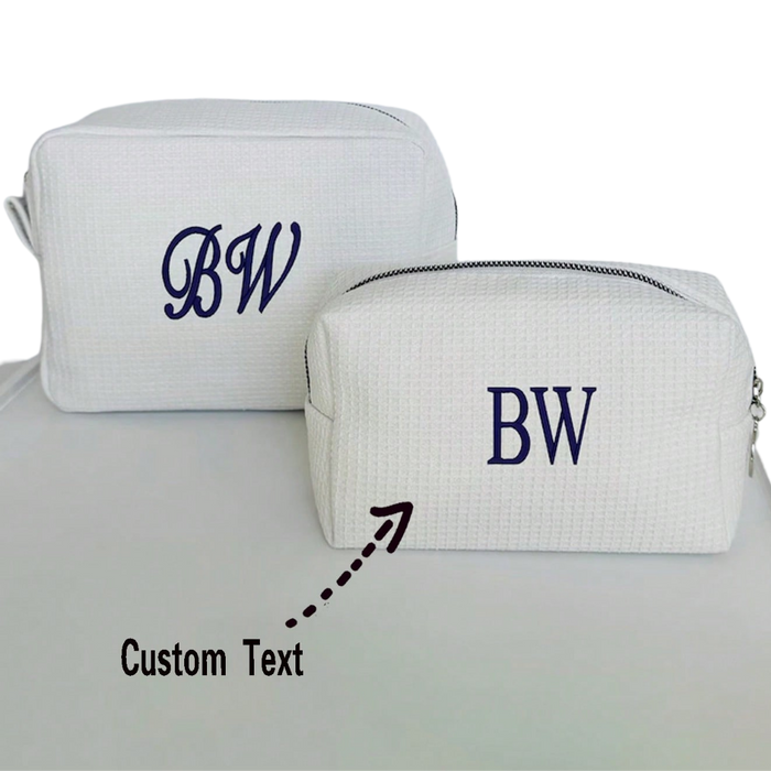 Personalized Waffle Makeup Bag