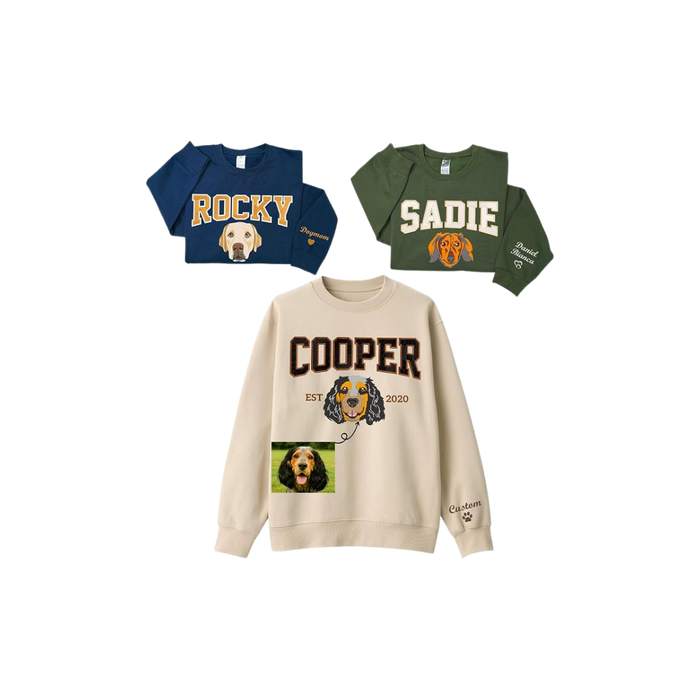 Custom Pet Embroidered Sweatshirt