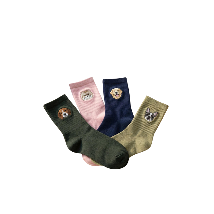 Custom Embroidered Pet Socks