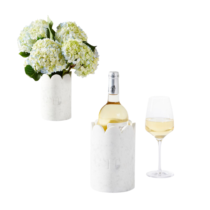Scalloped Marble Wine Chiller