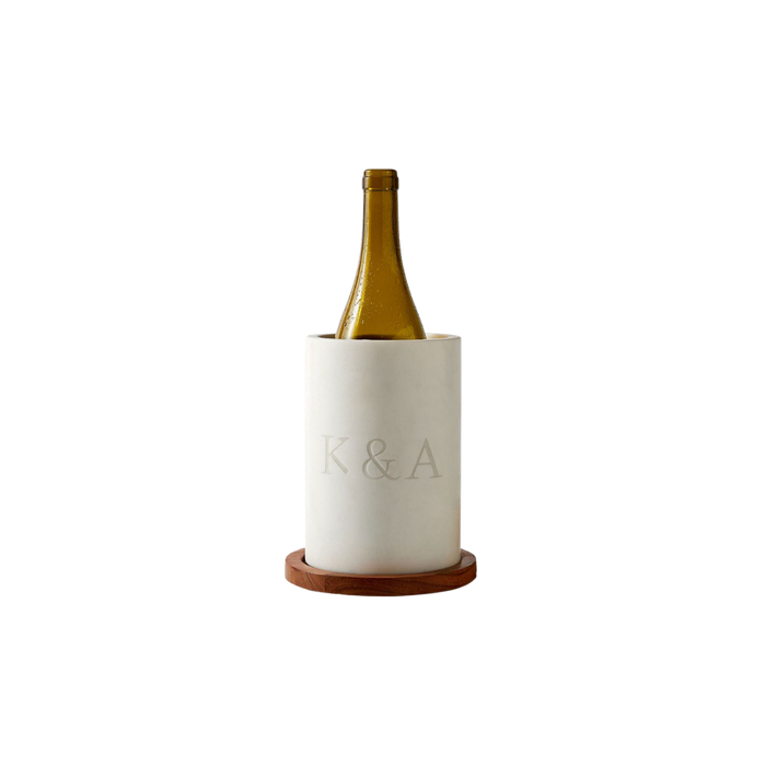 Wood and Marble Wine Chiller