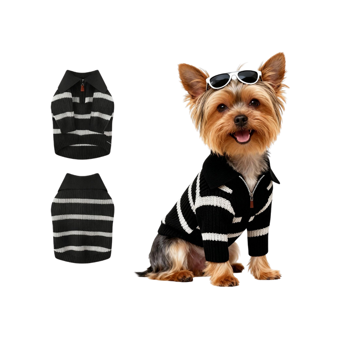 Striped Knit Dog Sweater