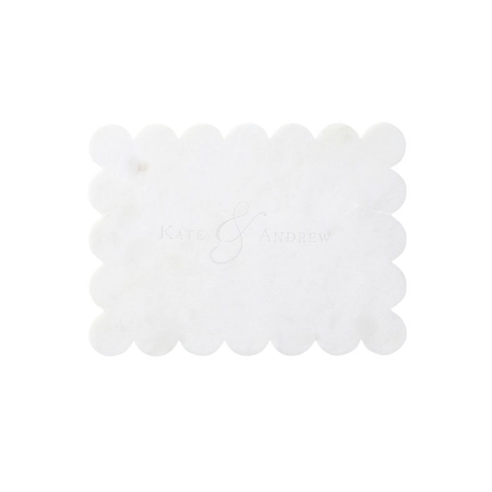 Scalloped Marble Cheese Board