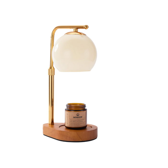 Glass Candle Warmer Lamp - Ivory