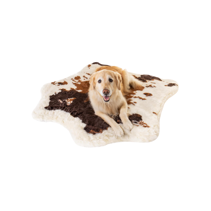 PupRug Orthopedic Dog Bed - Brown & White
