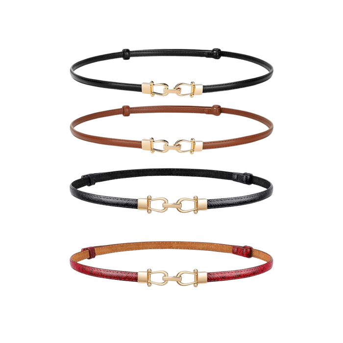 Leather Skinny Belts