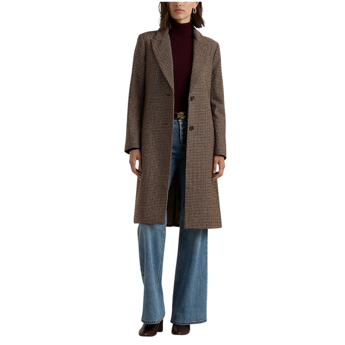 Ralph Lauren Novelty Single Breasted Wool Coat