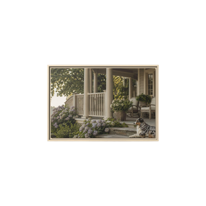 Weekend Getaway Laurel Lakes Framed Canvas