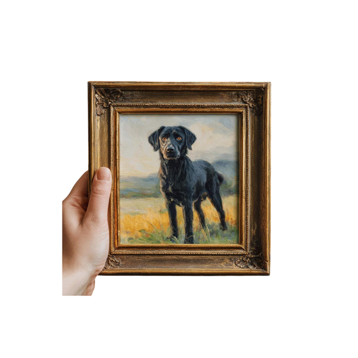 Custom Hand-painted Pet Portrait Oil Painting on Canvas