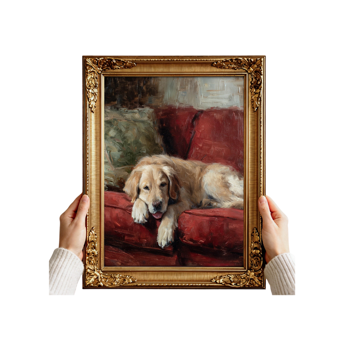 Custom Hand-painted Pet Portrait from Photo Dog Oil Painting on Canvas
