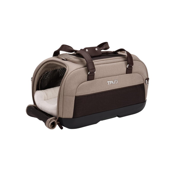 TAVO Pets Dupree II Airline Carry-On Pet Car Seat & Carrier, Fawn