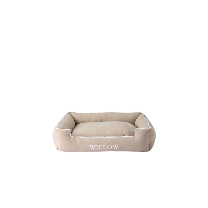 Jax & Bones Dog Lounge Bed - Taupe Linen