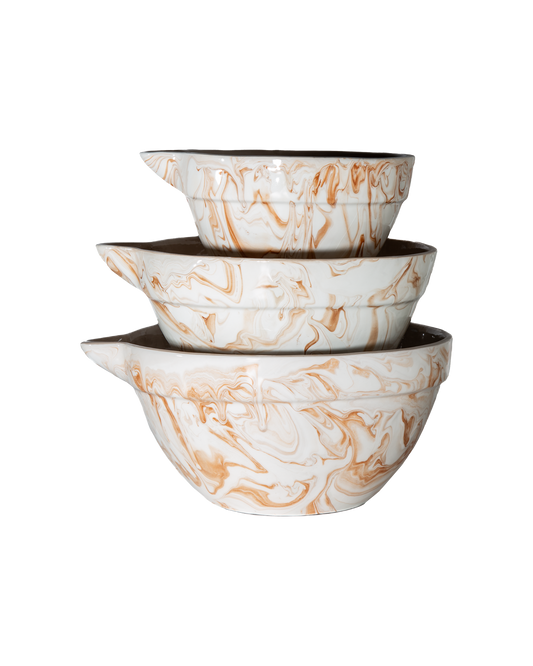 Marbled Terra Mixing Bowls - Set of 3