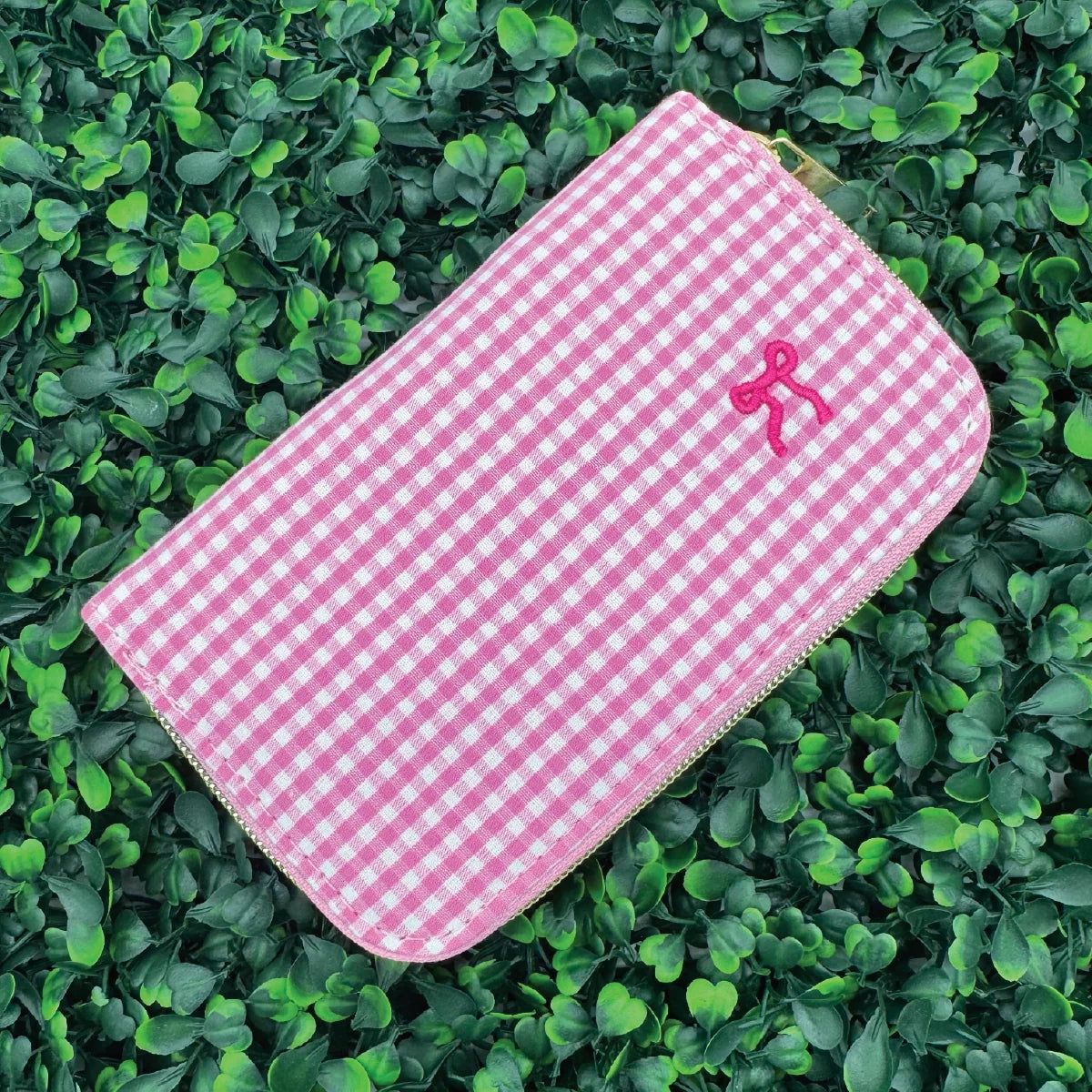 Simply Southern® Gingham Manicure and Brush Kit: Pink