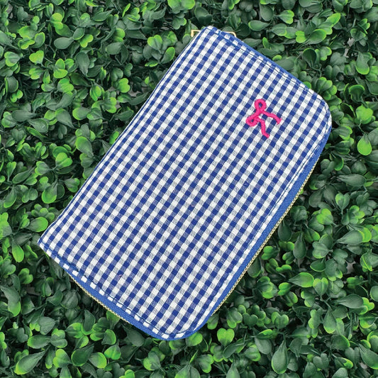 Simply Southern® Gingham Manicure and Brush Kit: Royal