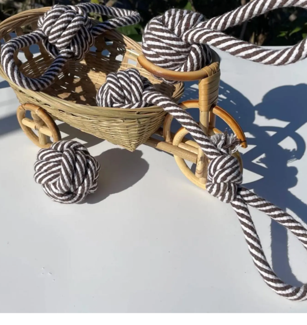 Monli Rope Toy / Black and White
